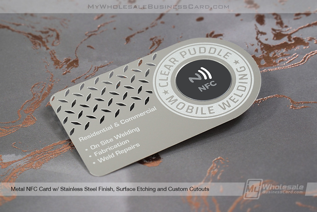 My Wholesale Business Card | Metal Nfc Business Card Stainless Steel With Custom Shape Cutouts