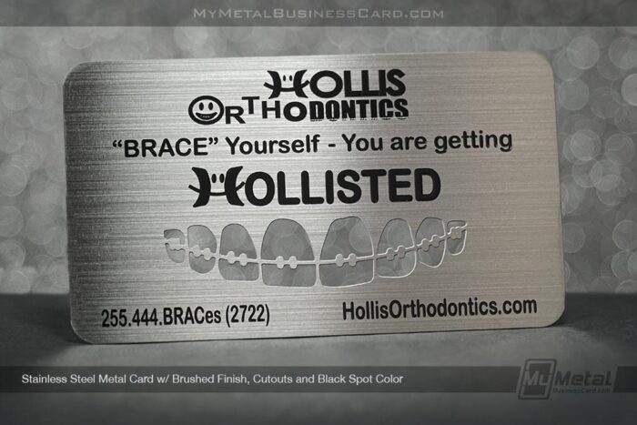 Stainless Steel Brush Finish Metal Card