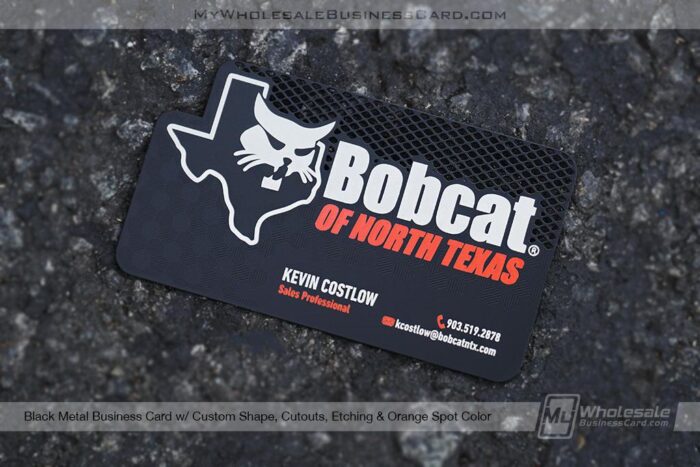 Black Metal Business Card Custom Shape