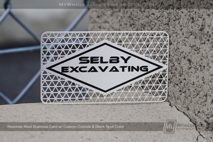 Stainless Steel Business Card For Excavation