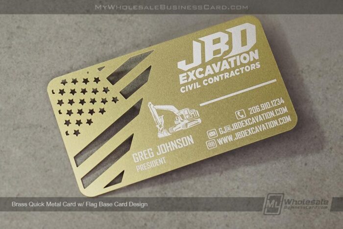 Brass Quick Metal Card With Design