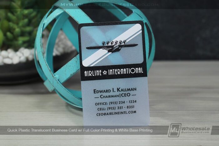 Quick Plastic Translucent Business Card
