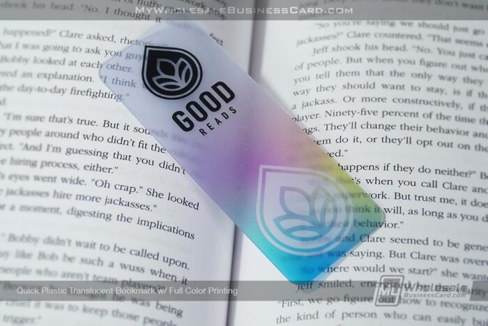 Quick Plastic Translucent Bookmark Full Color