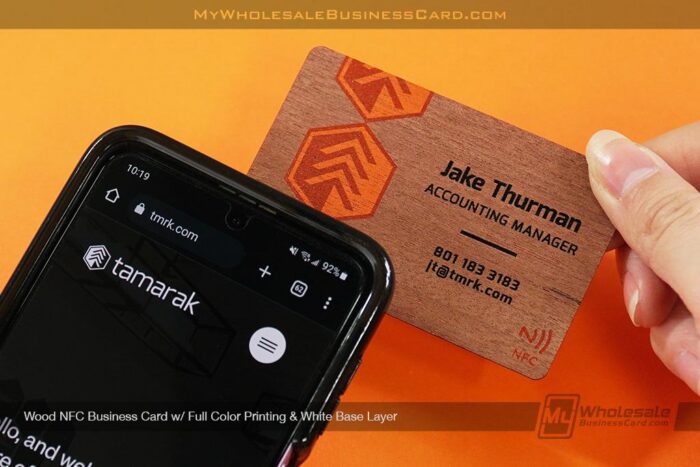 Wood Nfc Business Card