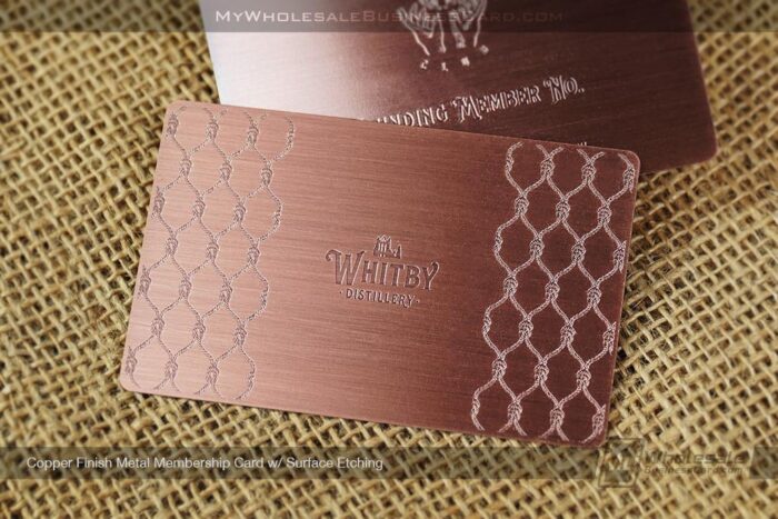 Copper Finish Metal Membership Card