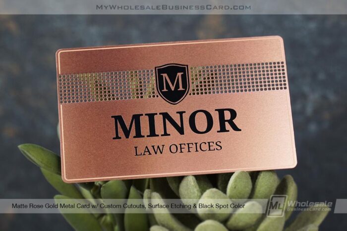 Matte Rose Gold Metal Card