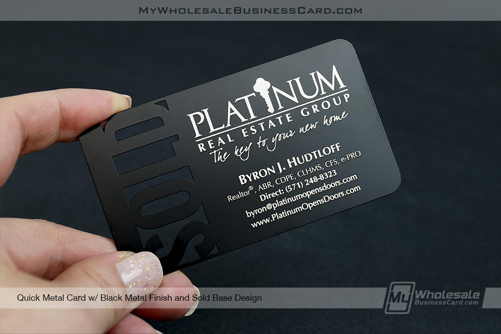Metal Business Cards Vs. Plastic Business Cards Vs. Wood Business Cards: What Should You Recommend? 7 My Wholesale Business Card | Black Quick Metal Business Card Sold Base Design Platinum