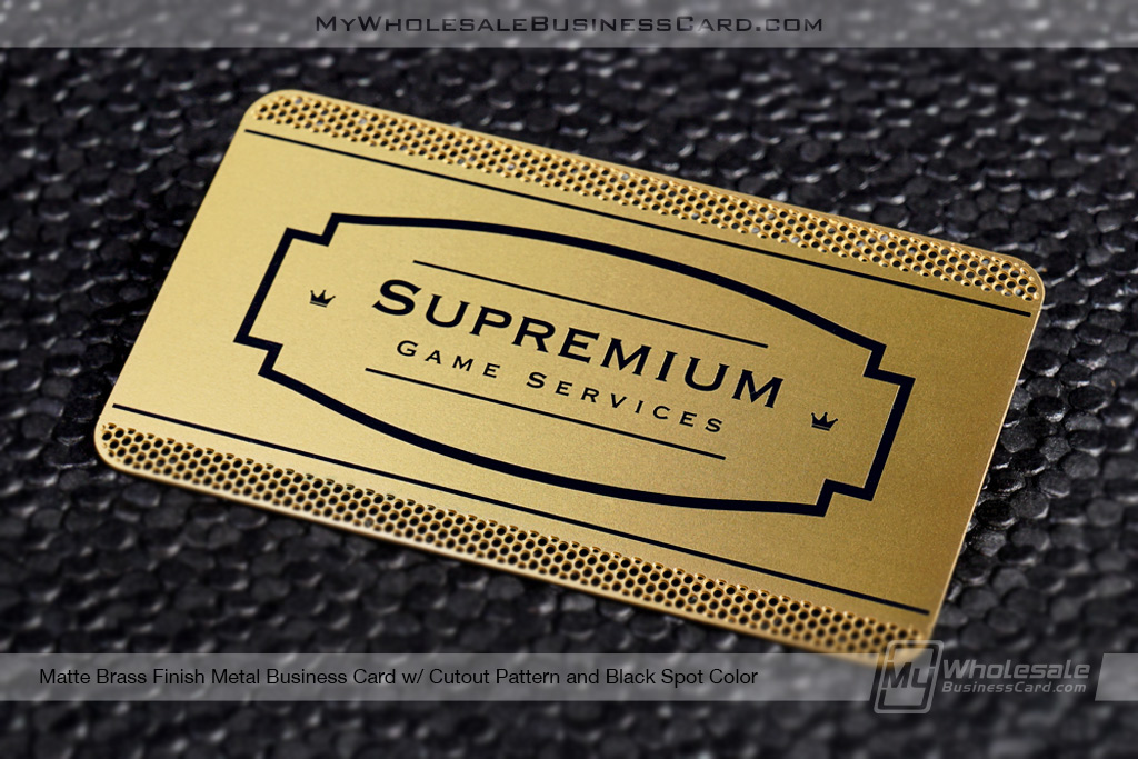 Metal Business Cards Vs. Plastic Business Cards Vs. Wood Business Cards: What Should You Recommend? 4 My Wholesale Business Card | Brass Finish Metal Business Card With Matte Finish And Black Color Logo