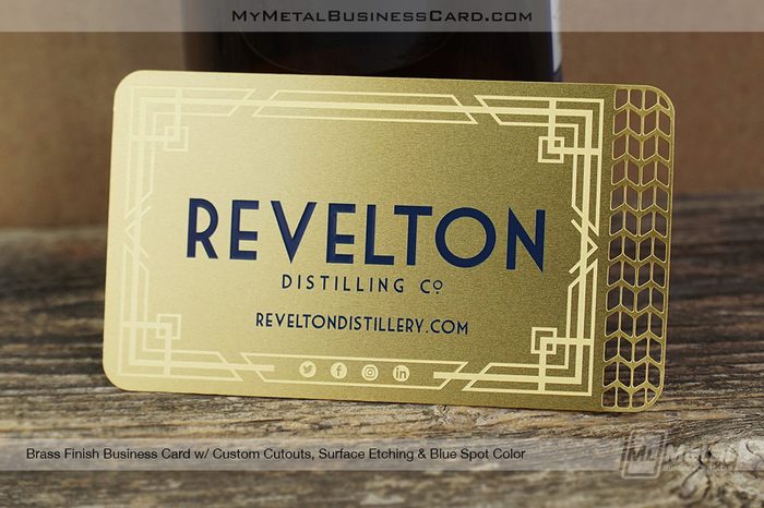 How To Create A Good-Better-Best Specialty Business Card Proposal 9 My Wholesale Business Card | Brass Finish Business Card Cutouts Etching Blue Revelton