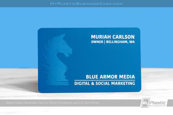 How To Create A Good-Better-Best Specialty Business Card Proposal 12 My Wholesale Business Card | Matte Plastic Business Card Silver Foil Uv Gloss Blue