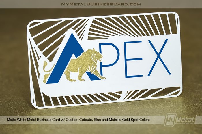 How To Create A Good-Better-Best Specialty Business Card Proposal 2 My Wholesale Business Card | Matte White Metal Business Card With Metallic Gold Lion Logo 1