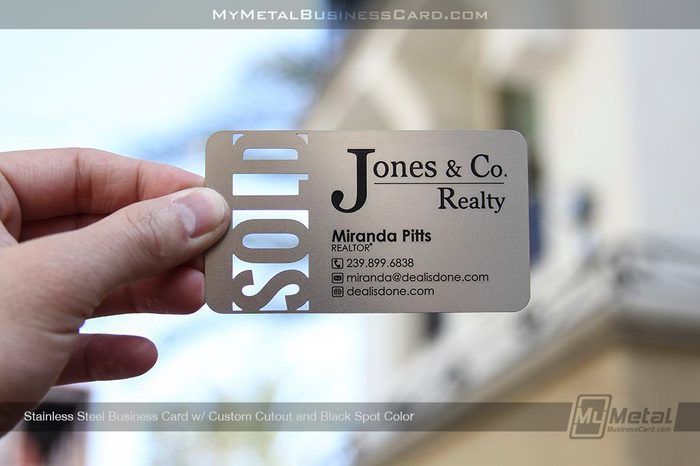 How To Create A Good-Better-Best Specialty Business Card Proposal 15 My Wholesale Business Card | Stainless Steel Metal Business Card For Realtor Sold Cutout 452467